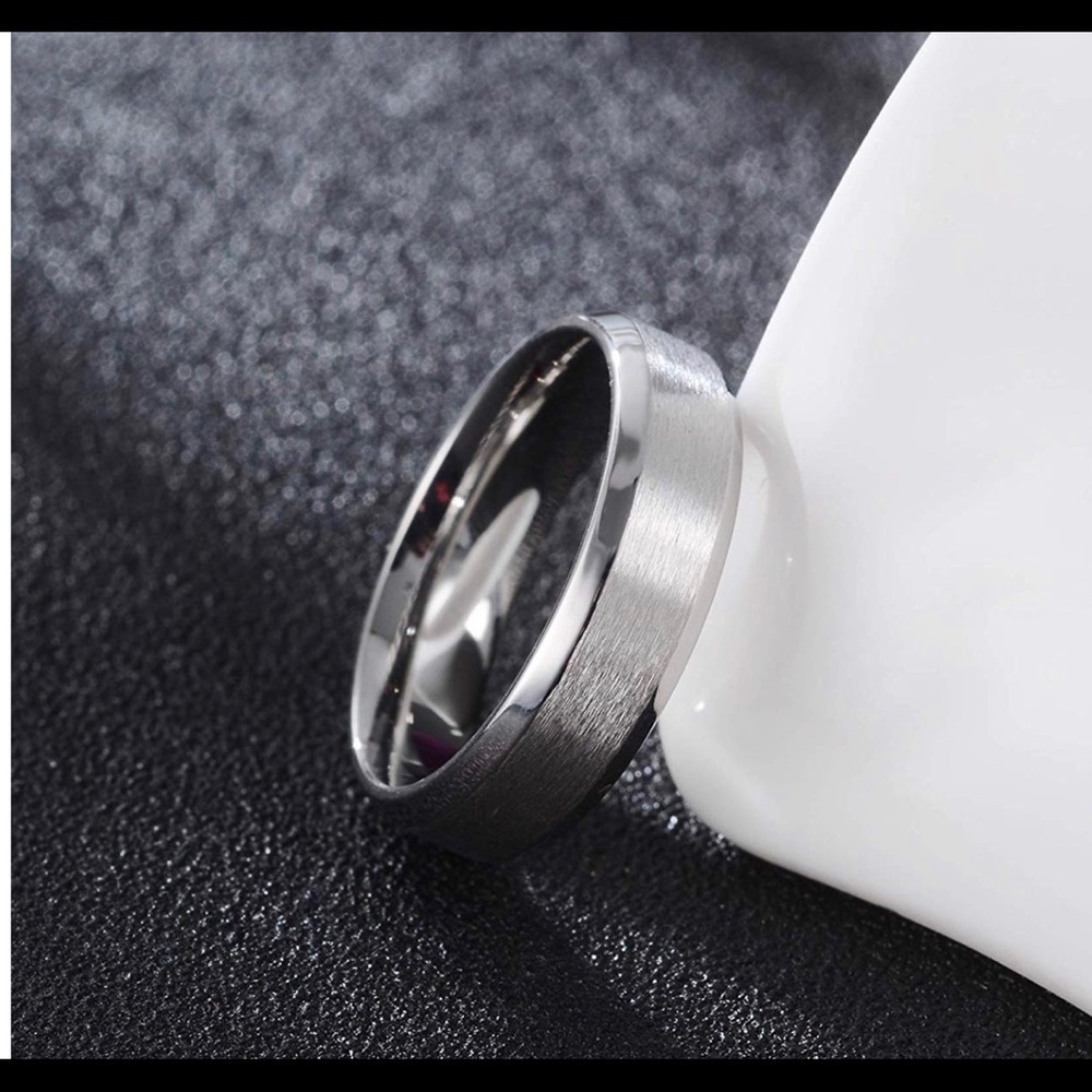 8mm Stainless steel silver Ring WEDDING BAND GIFT
